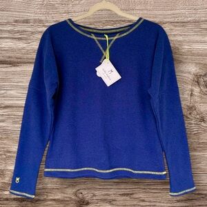 Dudley Stephens Somerset Sweatshirt Cobalt Blue Terry Fleece XS NWT